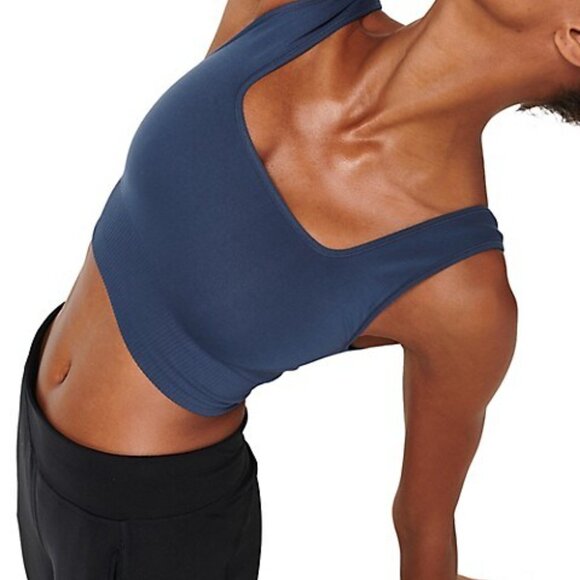 Women's Sweaty Betty Balance Seamless Bra, Size M - Navy Blue Nordic Blue - Picture 9 of 14